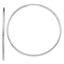 10K White Gold Endless Hoop Earrings with Polished Rhodium Finish