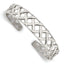 Stainless Steel Polished Weave Design Bangle Bracelet for Women