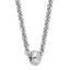 Sterling Silver 925 Polished CZ Bead Necklace for Women Elegant and Modern
