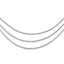 Sterling Shimmer Sterling Silver Rhodium-plated 16 inch 732 Stone CZ 3 Strand Layer Necklace