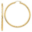 14k Diamond-cut Hoop Earrings