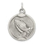 Sophia Jewelers Sterling Silver 925 Praying Hands Antique Solid Pendant