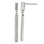 Stainless Steel Polished Cubic Zirconia Drop Dangle Earrings for Women