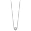 14kw Lab Grown Diamond VS+F+ Heart Bezel Pendant Necklace