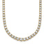 14k 14 1/2 carat Lab Grown Diamond VS/SI+ G+ Complete Round 18 inch Graduated Tennis Necklace