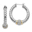 Shey Couture Sterling Silver 14K Gold Antique Diamond Hoop Earrings