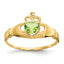 14k CZ August Birthstone Claddagh Heart Ring