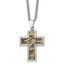 Stainless Steel Men's Camo Cross Necklace with Engravable Pendant