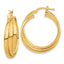 Sophia Jewelers Bronze Polished Twisted Hoop Earrings Nickel Free Elegant Design
