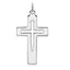 Sterling Silver 925 Polished Latin Cross Pendant Rhodium-Plated Sophisticated Design