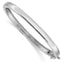 14K White Gold Polished Hinged Bangle Bracelet with Safety Clasp Elegant Women's Jewelry