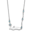 Sterling Silver Rhodium-Plated Polished Crystal Cayman Islands 16 inch with a 1 inch extention Necklace