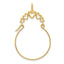 14K Yellow Gold Polished 5-Heart Charm Holder Pendant Elegant and Solid Design
