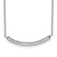 Sterling Silver Rhodium-plated CZ Fancy Bar Necklace