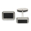 Stainless Steel Brushed Black Cuff Links