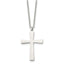 Large Cross Pendant Necklace in Stainless Steel