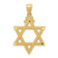 14K Gold Diamond-Cut Star of David Pendant Elegant & Solid Design