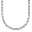 Sterling Silver Rhodium-plated Polished and Twisted Paperclip Link 16 Inch with 2 Inch Extension Necklace