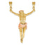 14K Two-Tone Gold Corpus Pendant with Elegant 61mm Design