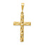 14K Gold Reversible Latin Cross Pendant with Polished Finish