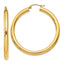 14K Polished 4mm Lightweight Tube Hoop Earrings
