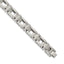 Stainless Steel Brushed and Polished Open Cross Link Bracelet for Men