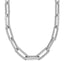 14k White Gold 3 3/4 carat Lab Grown Diamond VS/SI+ G+ 18 inch Fashion Paperclip Necklace