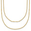 14K Polished 2-Strand Twist Bar Station Necklace