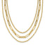 14K Polished 3-strand Fancy Link Necklace