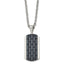 Black IP-Plated Dog Tag Necklace in Stainless Steel