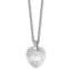 Sophia Jewelers Stainless Steel Crystal Heart Necklace with CZ Polished Elegance