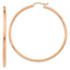 10k Rose Gold Polished 2mm Lightweight Tube Hoop Earrings