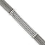 Chisel Stainless Steel Polished with CZ Multi Strand 11.75 inch with a 2.75 inch Extension Choker Necklace