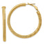 14K Gold Twisted Omega Back Hoop Earrings for Women Polished Finish
