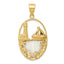 14K Gold Sailboat Pendant with Lab Created Opal Nautical Themed Elegance