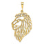 14K Gold Men's Filigree Lion Head Pendant Elegant Statement Piece