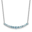 Sterling Silver Rhodium-plated Blue Topaz Pendant w/Necklace