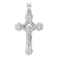 Sterling Silver 925 INRI Crucifix Pendant with Rhodium Polish
