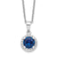 Sophia Jewelers Sterling Silver 20 Stone CZ Necklace with Extender