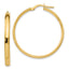 10K Gold Polished Hoop Earrings with Hollow Design and Lifetime Warranty