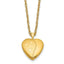 1/20 14K Gold Filled 16mm Satin and Polished Heart Locket Necklace