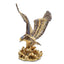 Luxury Giftware Pewter Bejeweled Crystals Gold-tone Enameled VALIANT Golden Eagle Trinket Box with Matching 18 Inch Necklace