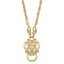 1928 Jewelry Gold-tone Fancy Filigree Scroll 28 inch Eye Glass or Badge Holder Necklace