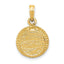 14K Gold Enamel Birthday Cake Pendant with 3D Candle