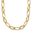 14K Polished Fancy Oval and Navette Link Necklace