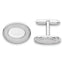 Rhodium-Plated Oval Engravable Cuff Links by Kelly Waters