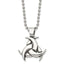 Sophia Jewelers Men's Celtic Knot Necklace Polished Stainless Steel Gift Ready