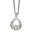 Claddagh Pendant Necklace in Stainless Steel, 18 in