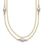 Sophia Jewelers 14K Tri-Color Gold Necklace with Polished Multi-Strand Puff Beads