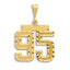 14K Small Diamond-cut Number 95 Charm